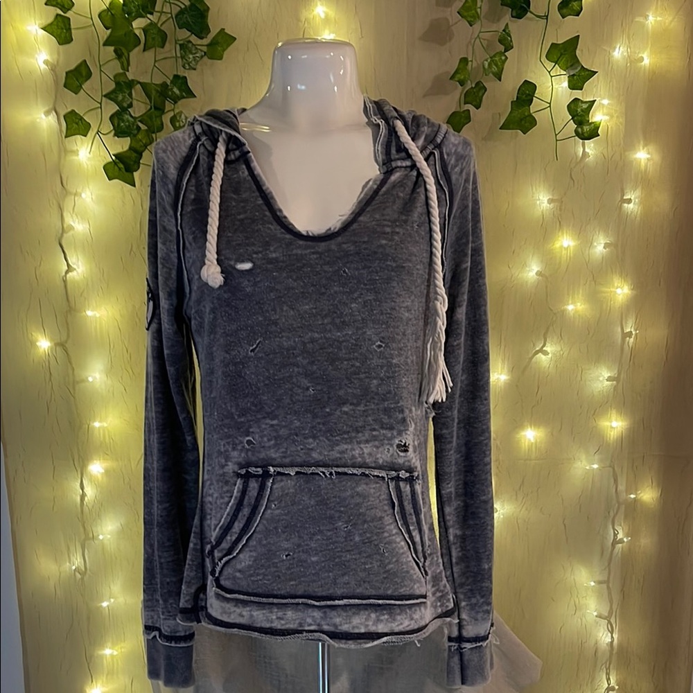 VENUS Gray Sweatshirt Hoodie Top